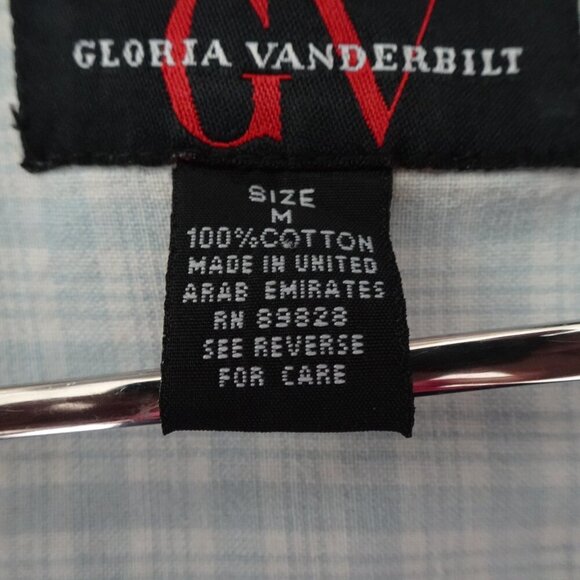 Vtg 90s Denim Vest Blue Jean Full Zip Collared Biker Women’s M Gloria Vanderbilt - Picture 9 of 10